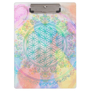 Flower of Life / Blume des Lebens - Love Hearts Clipboard