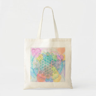 Flower of Life / Blume des Lebens - Love Hearts Tote Bag