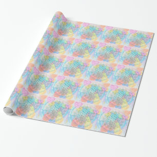 Flower of Life / Blume des Lebens - Love Hearts Wrapping Paper