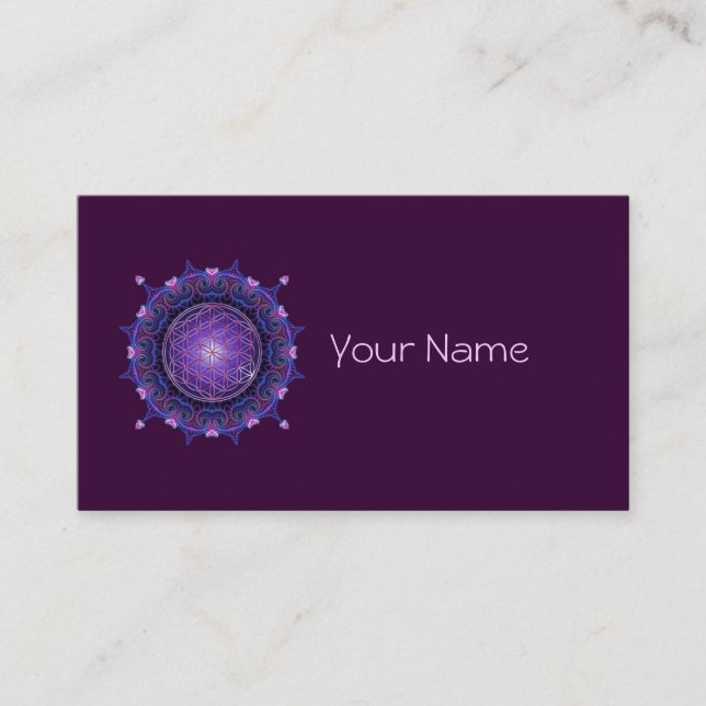 FLOWER OF LIFE / Blume des Lebens - Mandala I Business Card (Front)