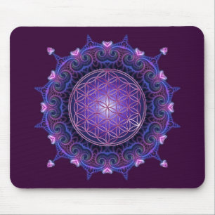 FLOWER OF LIFE / Blume des Lebens - Mandala I Mouse Mat
