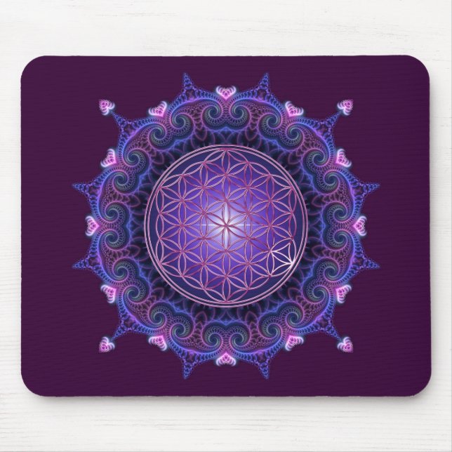 FLOWER OF LIFE / Blume des Lebens - Mandala I Mouse Mat (Front)