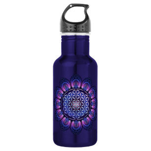 FLOWER OF LIFE / Blume des Lebens - Mandala II 532 Ml Water Bottle