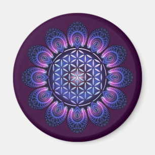 FLOWER OF LIFE / Blume des Lebens - Mandala II Magnet
