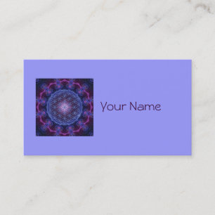 FLOWER OF LIFE/Blume des Lebens Mandala II Square Business Card