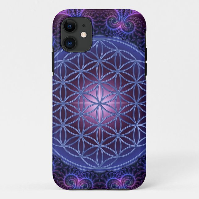 FLOWER OF LIFE/Blume des Lebens Mandala II Square Case-Mate iPhone Case (Back)