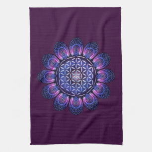 FLOWER OF LIFE / Blume des Lebens - Mandala II Tea Towel