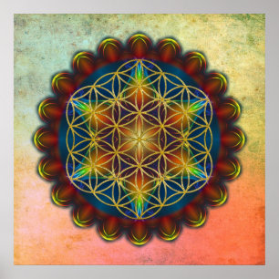 FLOWER OF LIFE / Blume des Lebens - Mandala III Poster