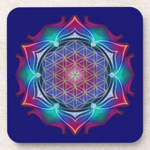 FLOWER OF LIFE / Blume des Lebens - Mandala IV Coaster