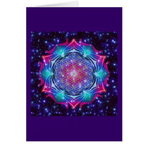 FLOWER OF LIFE/Blume des Lebens Mandala IV Square