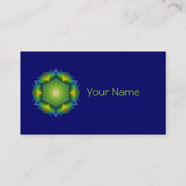 FLOWER OF LIFE / Blume des Lebens - Mandala V Business Card (Front)