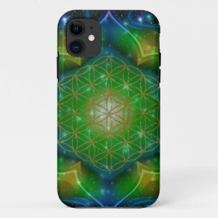 FLOWER OF LIFE/Blume des Lebens Mandala V Square iPhone 11 Case