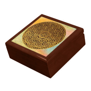 Flower Of Life / Blume des Lebens - medal gold Gift Box