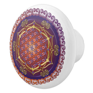 Flower Of Life / Blume des Lebens - Ornament I Ceramic Knob
