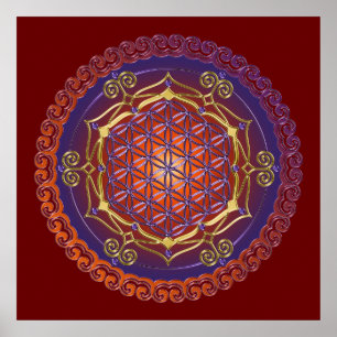 FLOWER OF LIFE / Blume des Lebens - Ornament I Poster