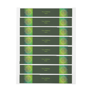 Flower Of Life / Blume des Lebens - Ornament II Wraparound Address Label