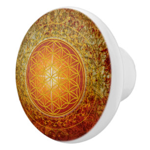 Flower Of Life / Blume des Lebens - Ornament III Ceramic Knob