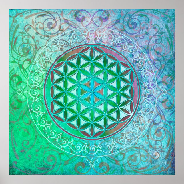 Flower Of Life / Blume des Lebens - Ornament IV Poster (Front)