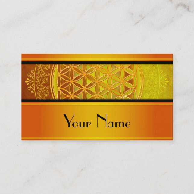 Flower Of Life / Blume des Lebens - Ornament VII Business Card (Front)