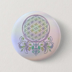 Flower of Life / Blume des Lebens - Ornaments II 6 Cm Round Badge