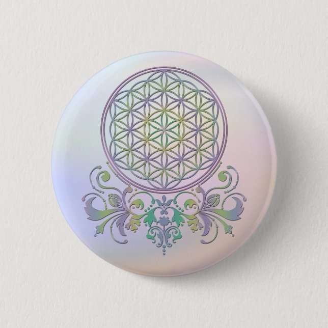 Flower of Life / Blume des Lebens - Ornaments II 6 Cm Round Badge (Front)