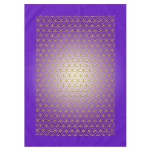 Flower of Life / Blume des Lebens - pattern gold Tablecloth