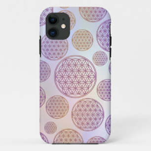 Flower of Life / Blume des Lebens - pattern violet iPhone 11 Case
