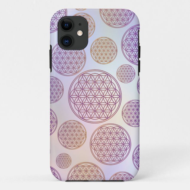 Flower of Life / Blume des Lebens - pattern violet Case-Mate iPhone Case (Back)