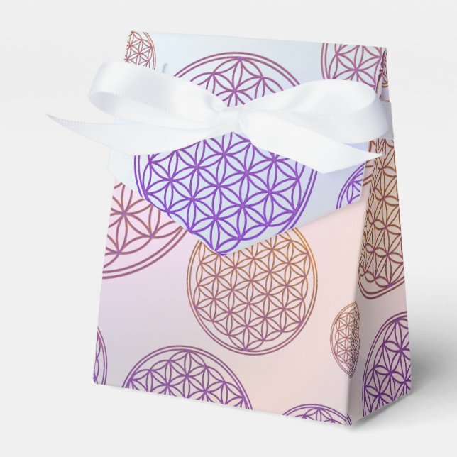 Flower of Life / Blume des Lebens - pattern violet Favour Box (Front Side)