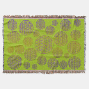 Flower of Life / Blume des Lebens - pattern violet Throw Blanket