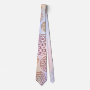 Flower of Life / Blume des Lebens - pattern violet Tie