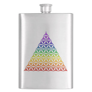 Flower Of Life / Blume des Lebens - pyramid chakra Hip Flask