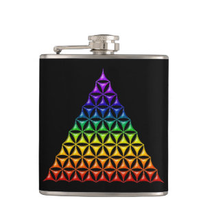 Flower Of Life / Blume des Lebens - pyramid chakra Hip Flask