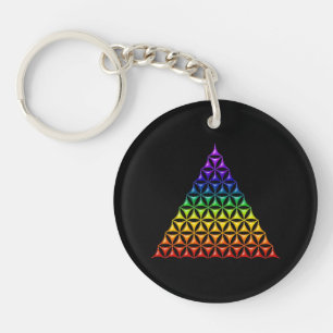Flower Of Life / Blume des Lebens - pyramid chakra Key Ring