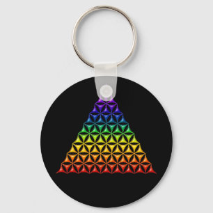Flower Of Life / Blume des Lebens - pyramid chakra Key Ring