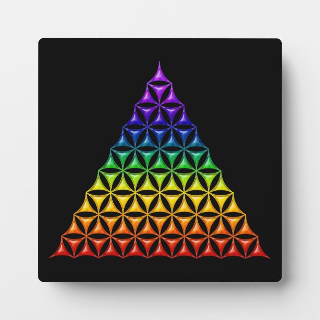 Flower Of Life / Blume des Lebens - pyramid chakra Plaque (Front)