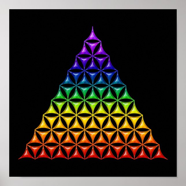 Flower Of Life / Blume des Lebens - pyramid chakra Poster (Front)