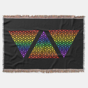 Flower Of Life / Blume des Lebens - pyramid chakra Throw Blanket