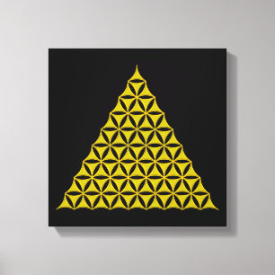 Flower Of Life / Blume des Lebens - pyramid gold Canvas Print