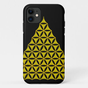 Flower Of Life / Blume des Lebens - pyramid gold iPhone 11 Case