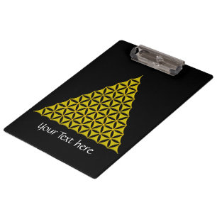 Flower Of Life / Blume des Lebens - pyramid gold Clipboard