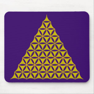 Flower Of Life / Blume des Lebens - pyramid gold Mouse Mat