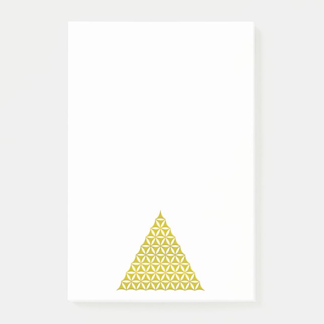 Flower Of Life / Blume des Lebens - pyramid gold Post-it Notes (Front)