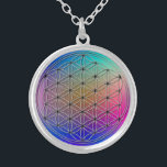 Flower of Life Blume des Lebens Romantic Silver Plated Necklace<br><div class="desc">Spiritual Symbol ART. The Flower of Life (Blume des Lebens) is a Sacred Geometry pattern of the Universe which can be found in all major religions of the world. The "Flower of Life" contains the patterns of creation as they emerged from the "Great Void". Everything is made from the Creator's...</div>