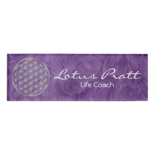 Flower Of Life / Blume des Lebens - shiny crystal Name Tag