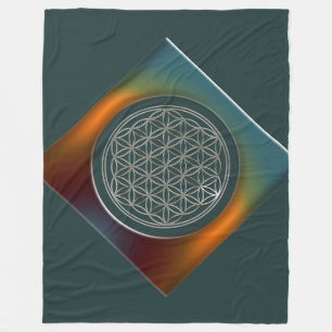 Flower Of Life / Blume des Lebens - SILVER Fleece Blanket
