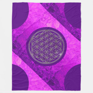 Flower Of Life / Blume des Lebens - SILVER Fleece Blanket
