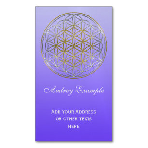 Flower Of Life / Blume des Lebens - silver gold Magnetic Business Card