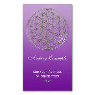 Flower Of Life / Blume des Lebens - silver Magnetic Business Card