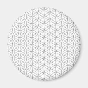 Flower of Life / Blume des Lebens - silver pattern Magnet
